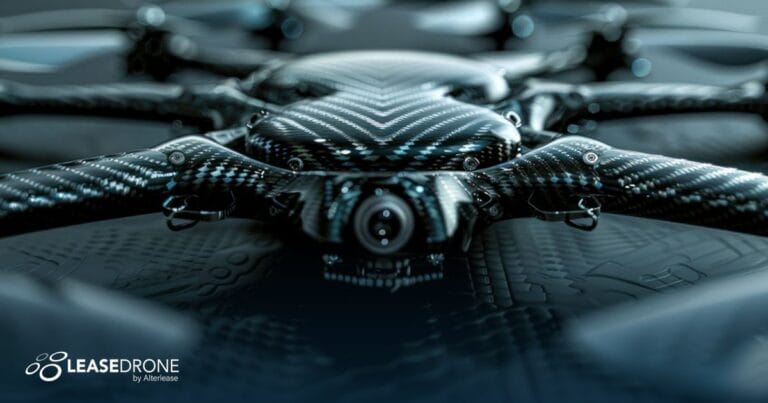 Vue rapprochée d'un drone professionnel