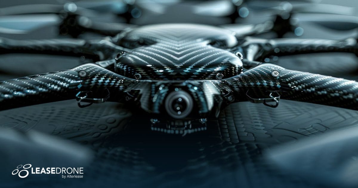Vue rapprochée d'un drone professionnel